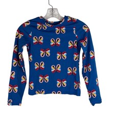 Hanna Andersson Girls Swim Shirt Size 10 Long Sleeve Rash Guard Butterfly