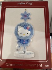 Hello Kitty Heirloom Ornament NIB Sanrio Carlton Cards Blue Figure Skater