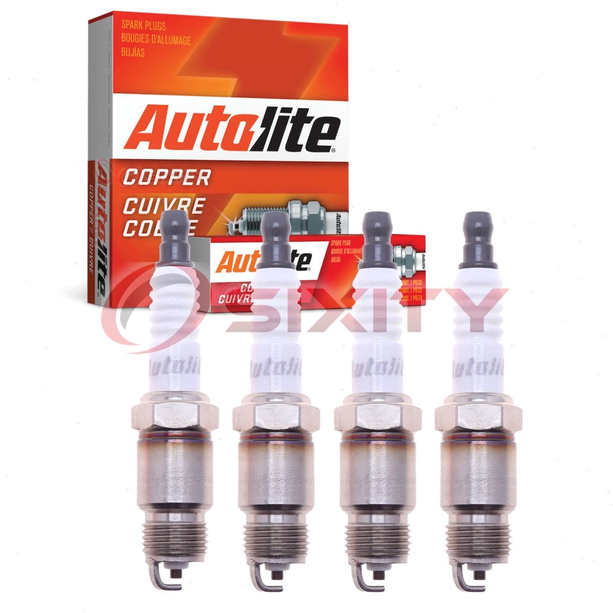 4 pc Autolite Copper Core Spark Plugs for 1976 Chevrolet Chevette 1.4L L4 qt
