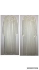 Henson Kickernick Sheer Robe Cream Lace Bridal NWT Lg