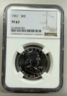 1961 Franklin Half Dollar Proof PF67 NGC Silver Coin Brilliant Mirror Finish