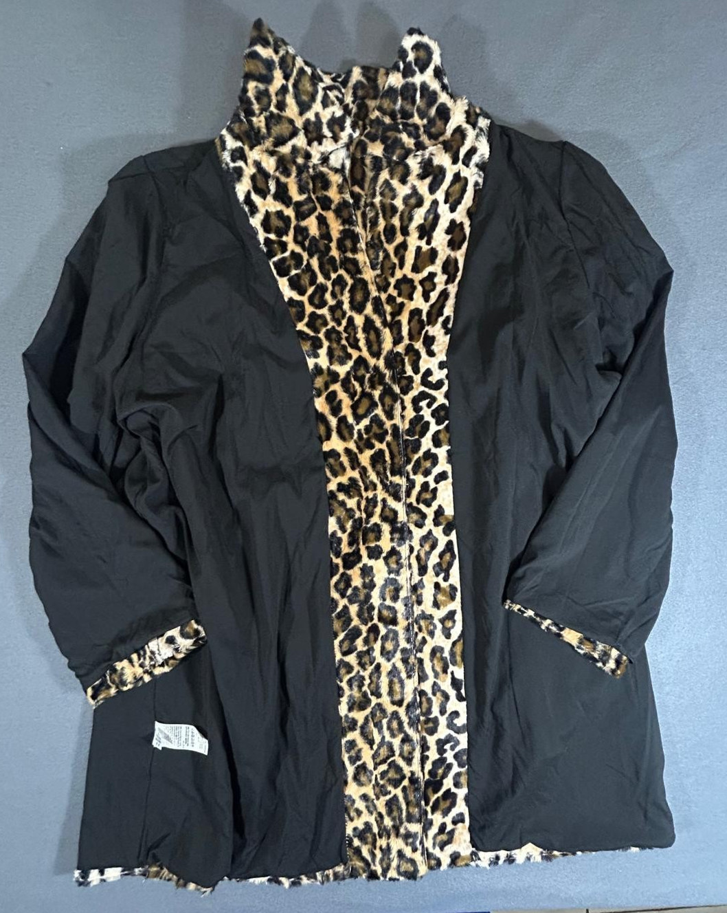 Chicos  Leopard Print Jacket Button-Front Long Sl… - image 2
