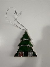 Stained Glass Christmas Tree With Presents Stained Glass Ornament
