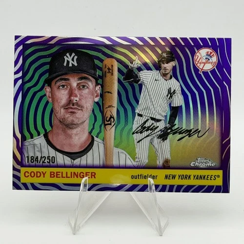 2025 Topps Chrome Platinum-Cody Bellinger #26 Purple Vibrations Refractor /250