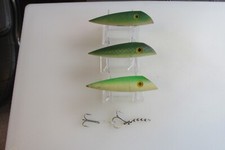 Lot #20000 Set Of Three Luhr Jensen Glow J-Plug Bodies 4" W/ONE Hook Harness VG