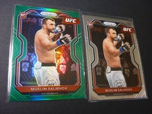 Muslim Salikhov 2021 Panini Prizm UFC RC Green Prizm, #29+