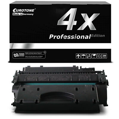 4x Eurotone PRO Toner f�r HP LaserJet P-3015-X P-3015-D P-3015-N P-3011