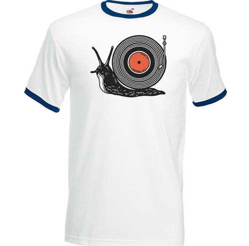 T-Shirt DJ Slug Vinyl Divertente DJing Decks Giradischi Technics Musica Dance - 第 10/22 張圖片