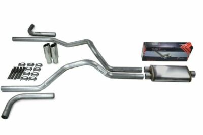 Chevy GMC 1500 19-25 2.5'' Dual Exhaust Kits Flow II Clamp on Tips Side Exit