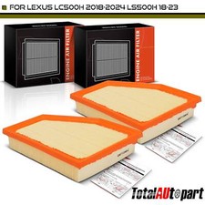 2x Engine Air Filter for Lexus LC500h 2018-2024 LS500h 2018-2023 3.5L FHEV Front