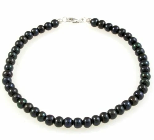 Pulseras de joyería con perlas de oro blanco