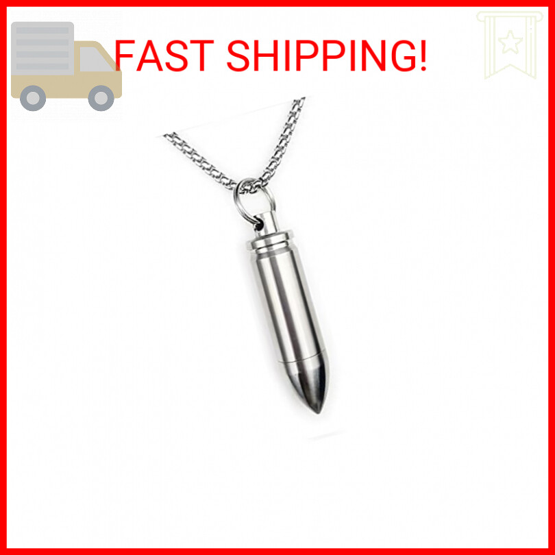 Small Pill Box Titanium Pill Fob Necklace Bullet Nitro Mini Waterproof Pill  Hold