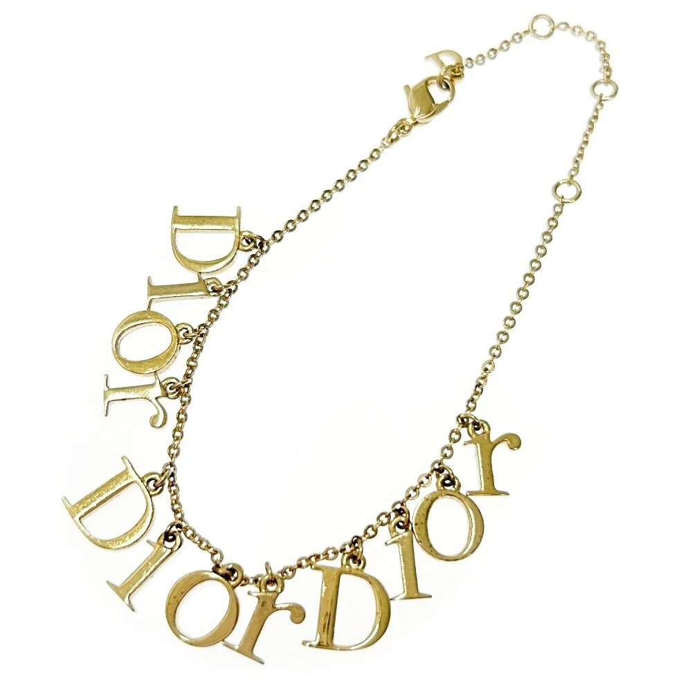 Bracciale donna Christian Dior placcato oro logo Dior 331847 braccialetto