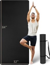 Extra Long  Wide Thick Yoga Mat for Tall Men  Women, 84'' x 32'' x 7mm Over...