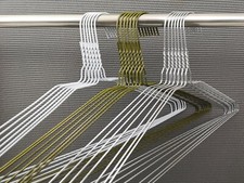 Wire Metal Hanger Suit Hangers Trouser Bar Clothes White Silver Bronze 10-100