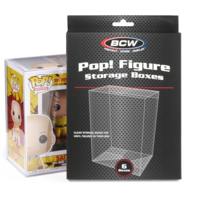 x6 BCW Funko POP! Protection Boxes For Standard Size Figures New Clear Cases