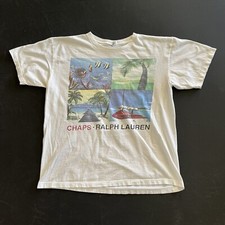 vintage 90s chaps ralph lauren tee shirt polo made in usa L XL
