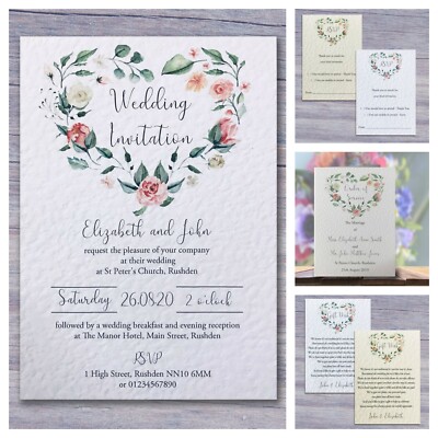 Hochzeitseinladungen - Save the Date - RSVP - Geschenke - Informationskarten & mehr!