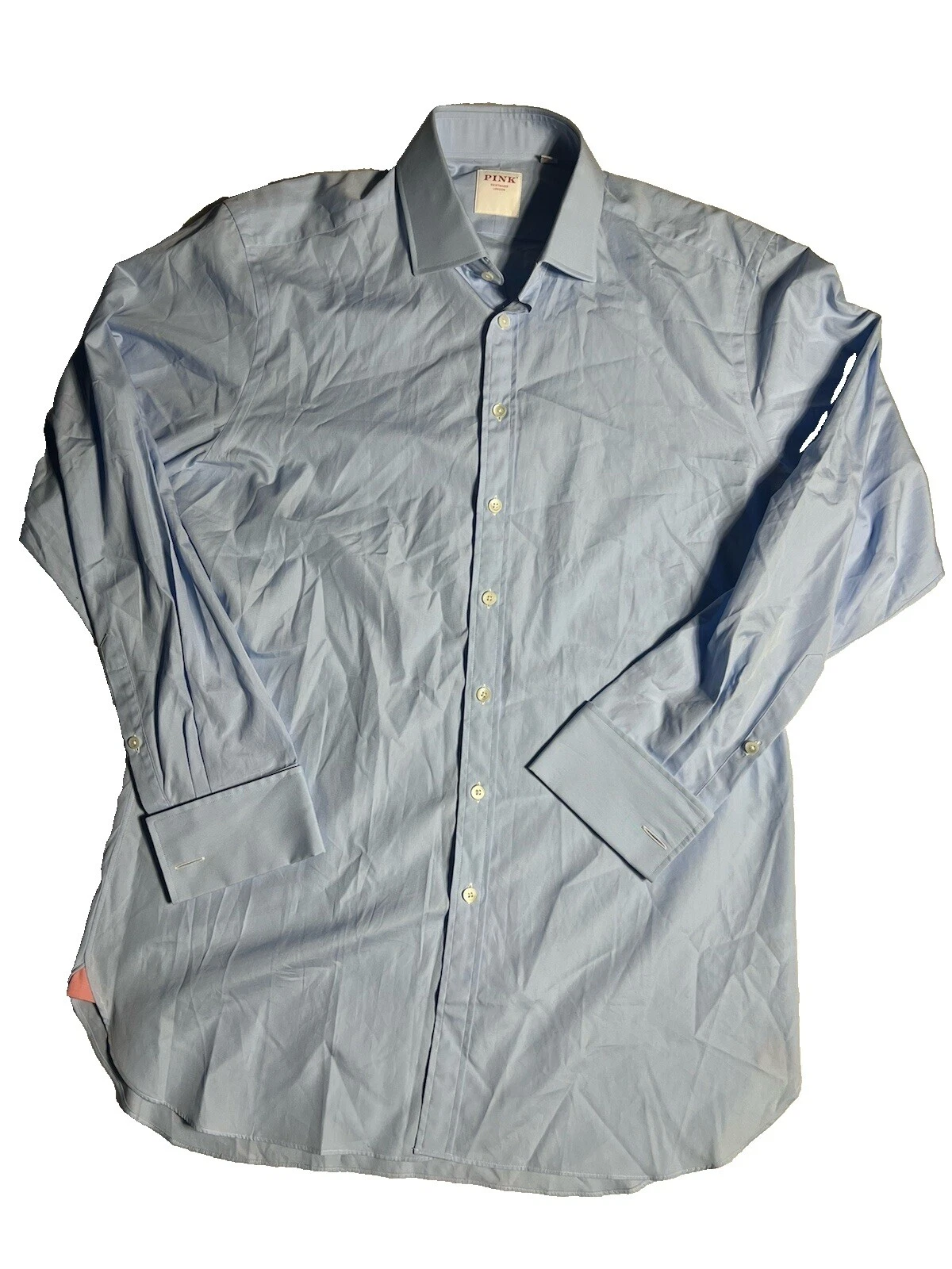 PINK sólido 100% Algodón Camisas de vestir para hombres