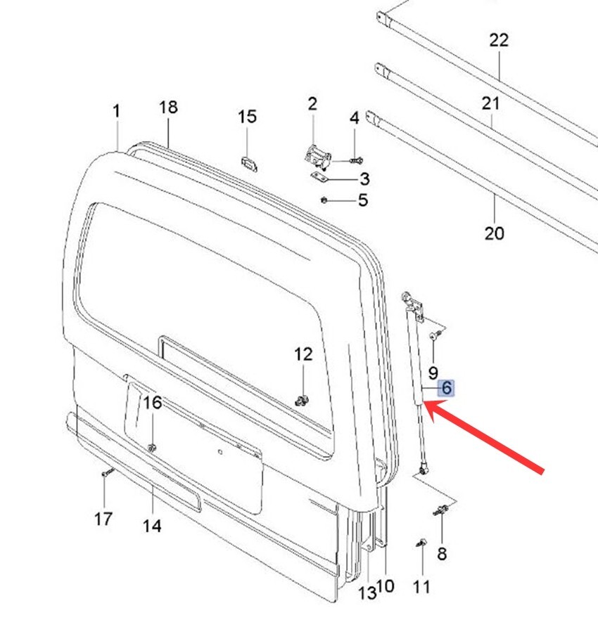 Genuine Back Door Lifter Pair for GM DAEWOO DAMAS 09 95040119+ by