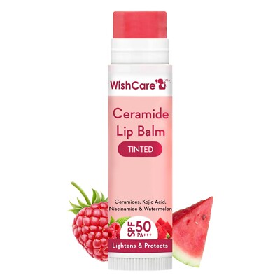 WishCare Tinted Ceramide Lip Balm with SPF50 PA+++ - Kojic Acid & Niacinamide