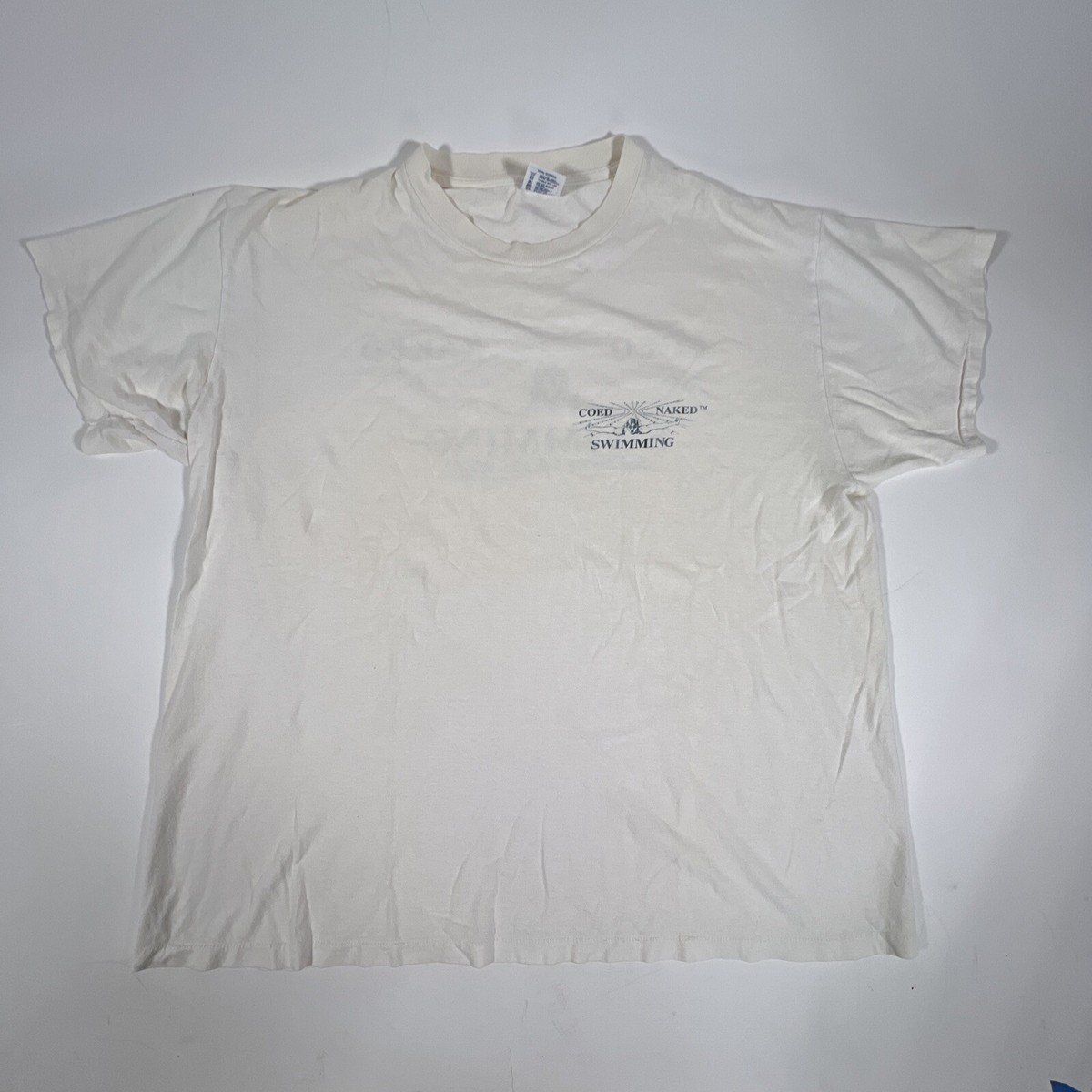 Coed Sportswear Naked Swimming Vintage Shirt XL USA SINGLE Coed Sportswear Naked Swimming Vintage Shirt XL USA SINGLE