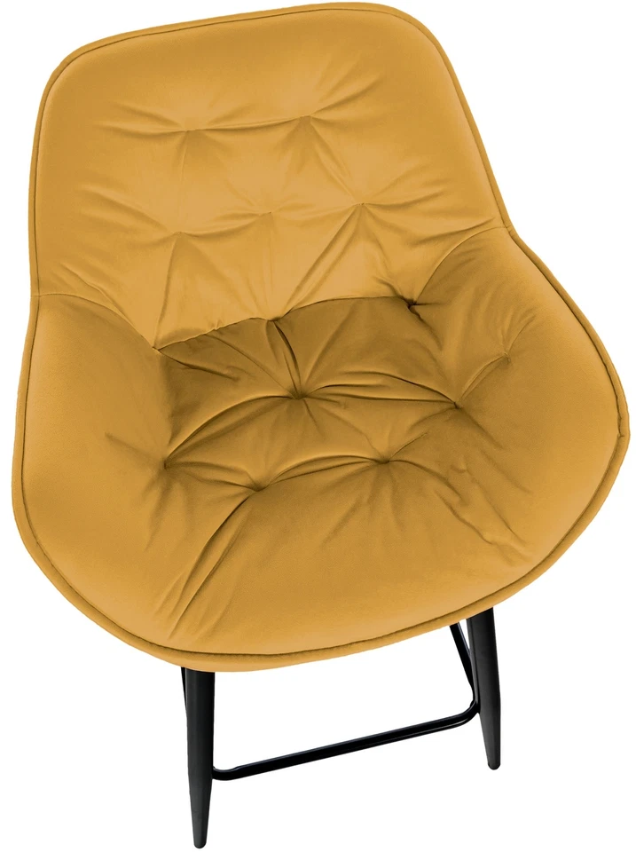 2er Set Barhocker Gibson Samt Sitzhöhe 76 cm Tresenstühle Fußstütze Thekenstuhl - Bild 4 von 4