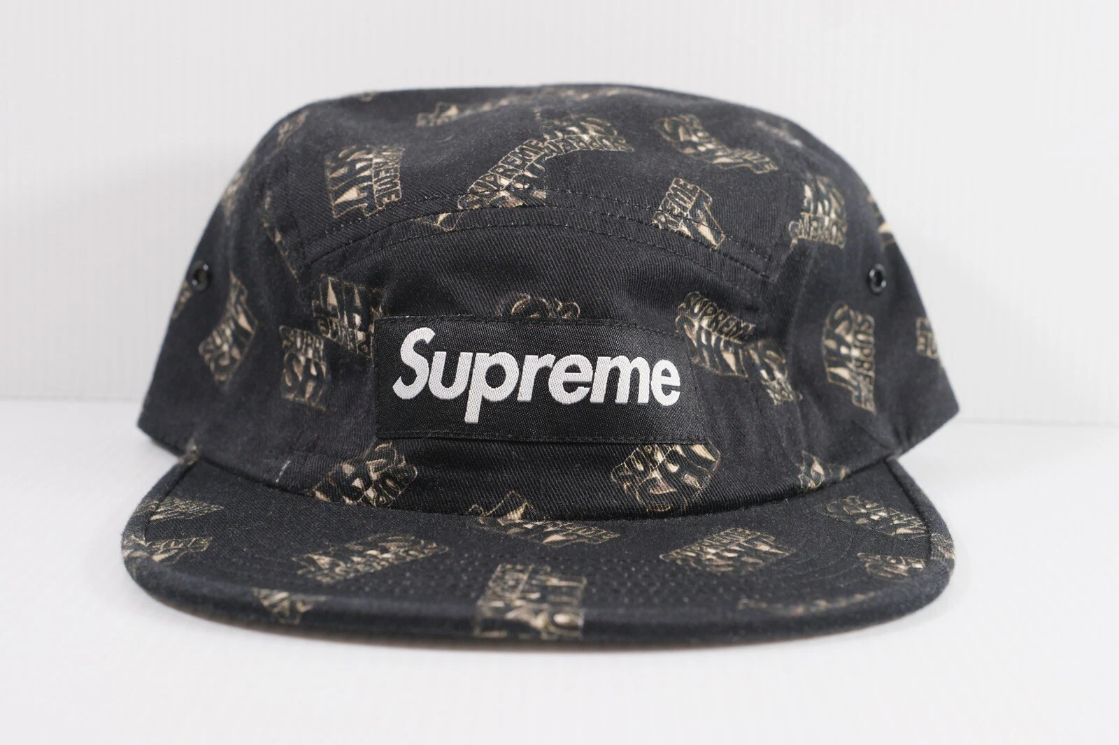 SUPREME SS17 SUPREME SH*T CAMP CASQUETTE CHAPEAU BOÎTE NOIRE LOGO DUNK
