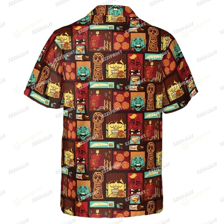 TIKI THE GOONIES CHARACTERS HAWAIIAN SHIRT
