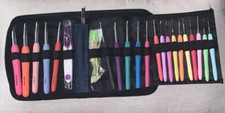 Yarniss 20 Pcs Ergonomic Crochet Hooks W/ Case 0.5mm-10mm New