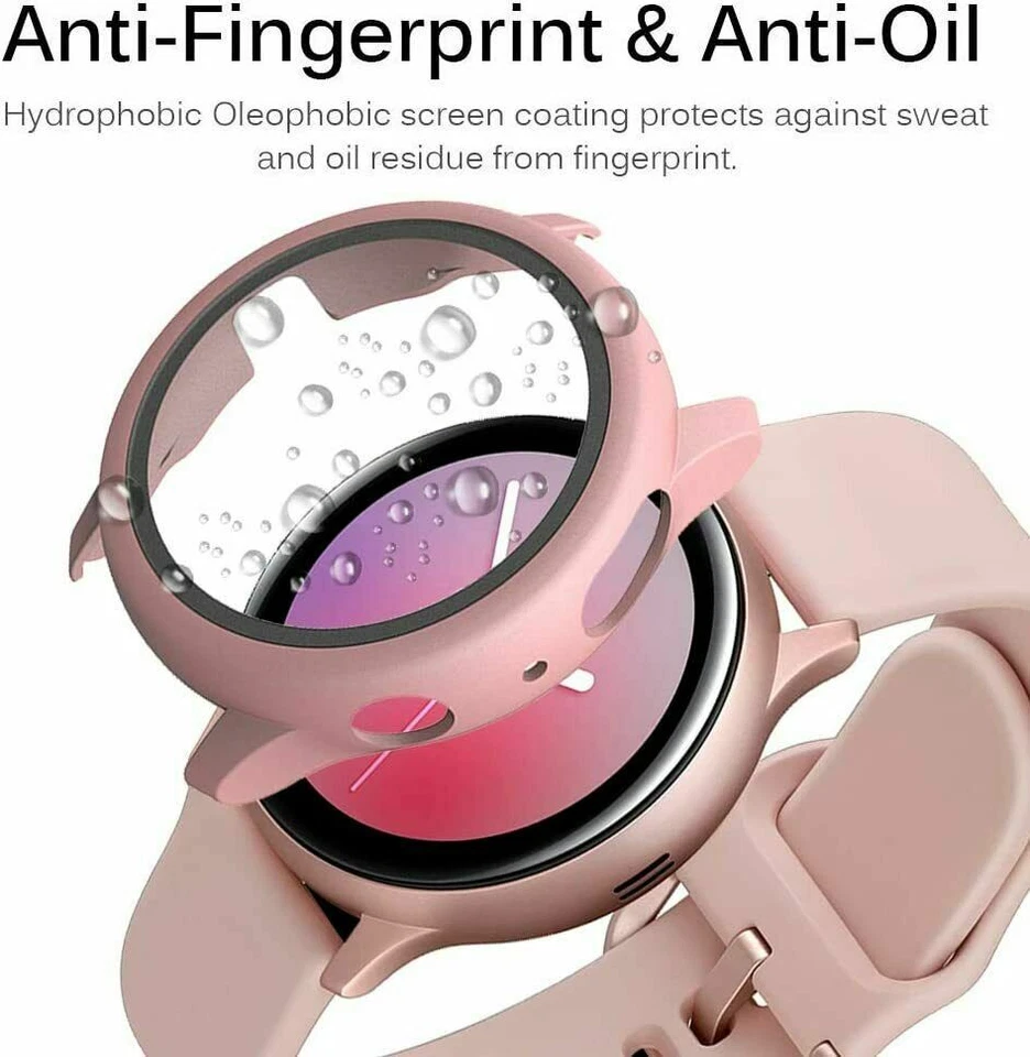 Protector de Pantalla de Cristal para Samsung Galaxy Watch 4 5 6 7 8/Active 2 PC Estuche Cubierta Foto 4 de 4