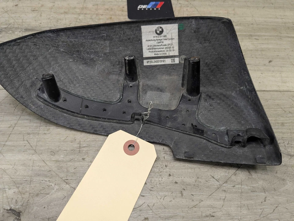 Tampa de espelho lateral esquerda driver fabricante de equipamento original BMW F22 F30 F32 F33 F36 F87 FIBRA DE CARBONO - Imagem 4 de 4