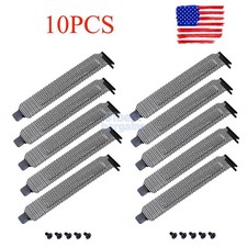 10PCS PCI Slot Cover Hard Steel Mesh Dust Filter Blanking Plate For Desktop PC