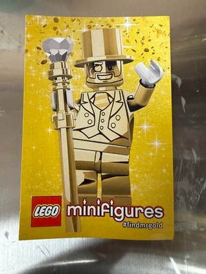 Lego Mr.Gold Sticker from Series 10 minifigures