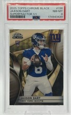 Marketplace image: Jaxson Dart Superfractor 1/1 2025 Topps Chrome Black RC #136 PSA 8