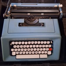 Typewriter Olivetti Studio 46 Blue Typewriter Manual Typewriter thumbnail