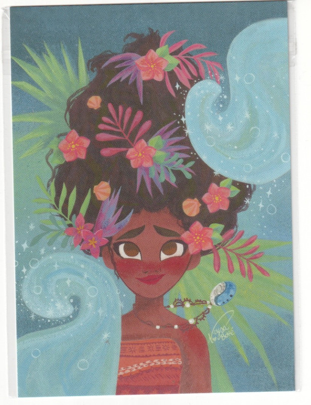 DISNEY Wonderground Postcard Neysa Bove "Ocean Magic" RARE OOP Moana