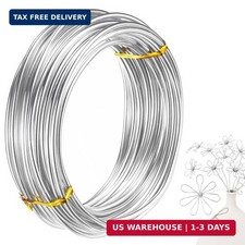 9 Gauge 50 Feet Aluminum Craft Wire Bendable Metal Armature Wire for Crafts Jewe