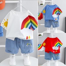 Baby Boy Summer Outfit T Shirt Short Sleeve Casual Kids Clothing Set