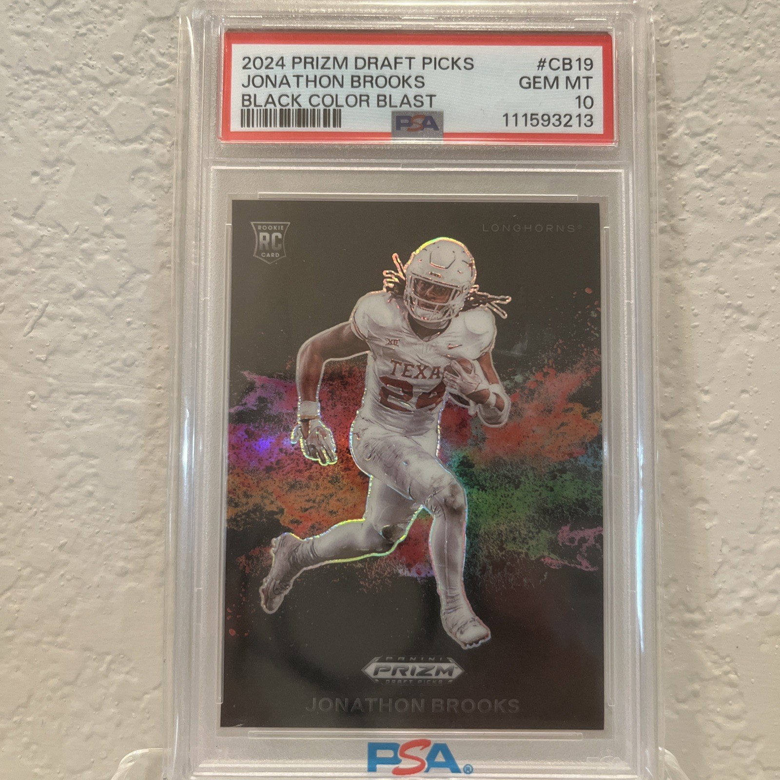 2024 Panini Prizm Draft Picks - Black Color Blast Jonathon Brooks #CB-19 (RC)