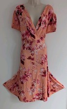 💜 JOE BROWNS SIZE 32 Beautiful Ladies Floral Jersey Dress Ref C