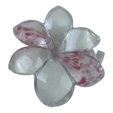 Vintage Murano Glass Flower Sculpture Bud Vase Hand Blown Art Glass Ornament