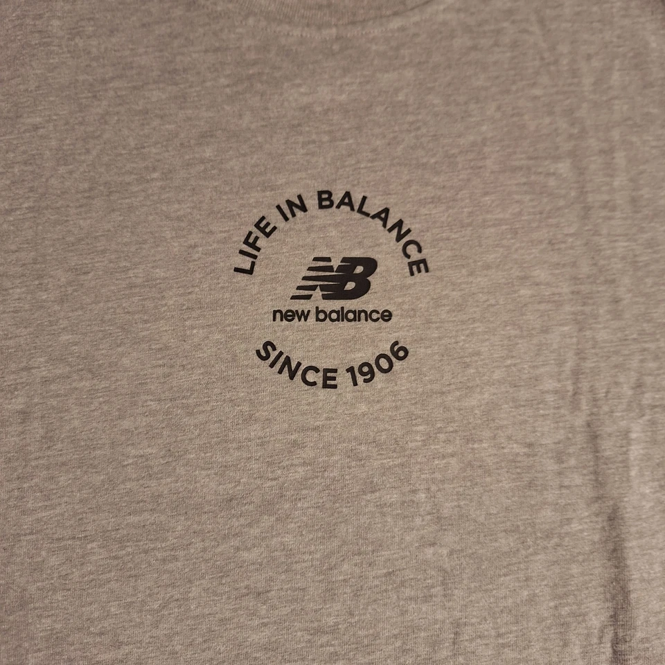 New Balance Life in Balance Since 1906 Graphic T-Shirt Size Small Gray - Image 2 of 4
