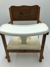 Vintage Toddler Folding Wooden Potty Chair with Tray made by NuLine