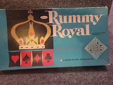 Vintage 1962 Whitman Board Game Rummy Royal Table Size Play Mat Complete
