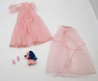 VINTAGE BARBIE 1959-64 COMPLETE NIGHTY NEGLIGEE #965 DOLL OUTFIT w/POM POM SHOES