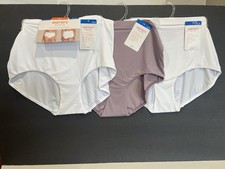 3-pc WARNER'S "Smooth It Over" High Waist Briefs White/Lilac/White Size XL NWT