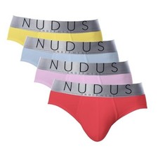 NUDUS Men's Cotton Underwear Pack of 4 Gift Box - Large Briefs-a - Multi-color
