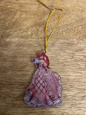 Ariel In Pink Disney The Little Mermaid Christmas Flat PVC 3  Tall Tree Ornamant