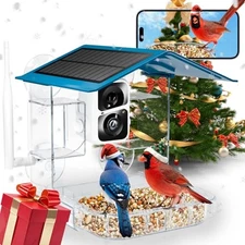 with Camera Solar Powered, 2K HD AI Identify for 12000 Plus Smart Bird Feeder